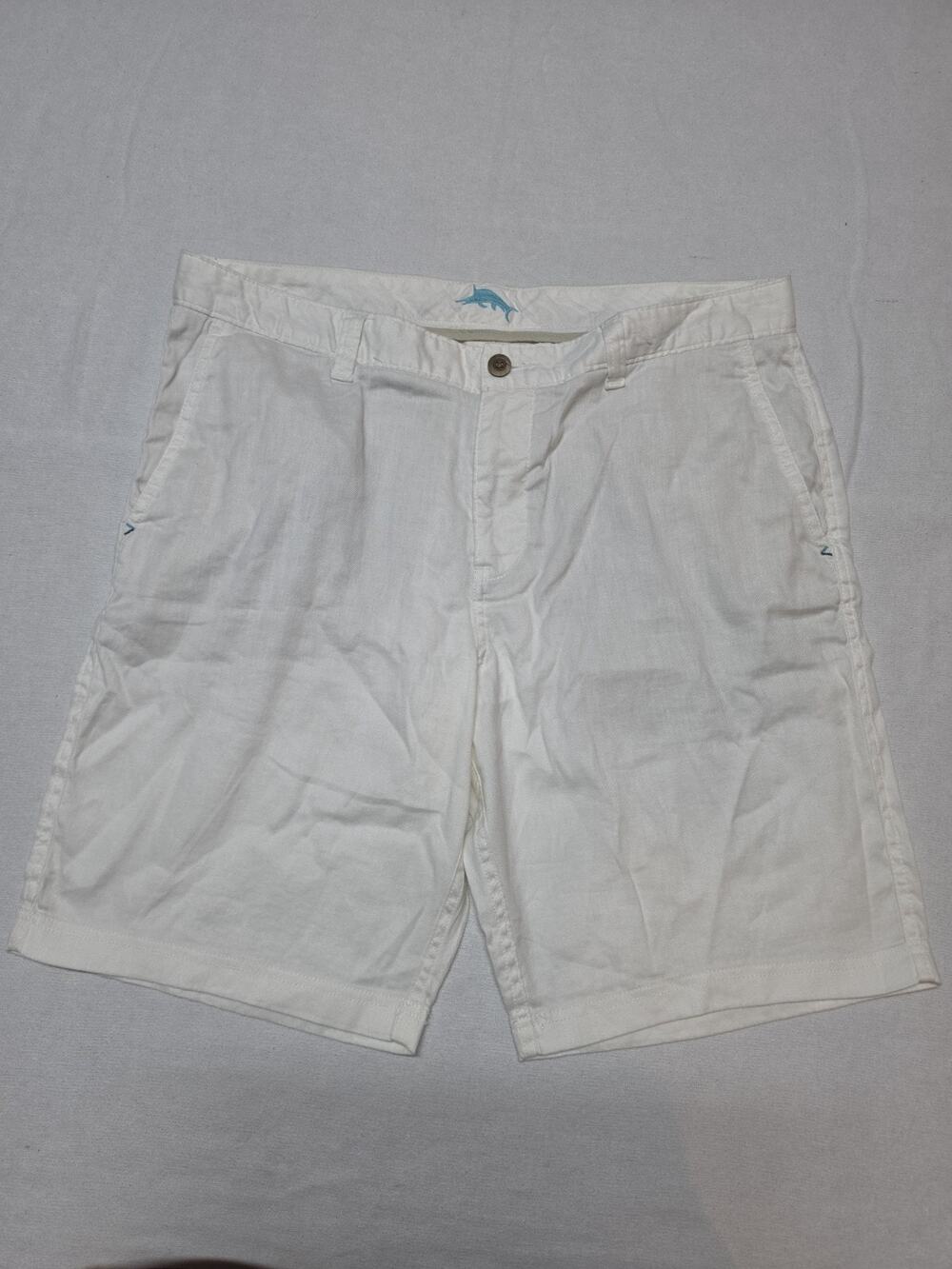 tommy bahama Mens White Linen Chino Shorts Size 36